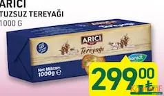 ARICI TUZSUZ TEREYAĞI 1000 G ARICI TUZSUZ TEREYAĞI 1000 G